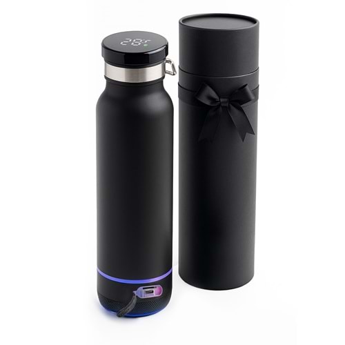 IHLARA SİYAH 650 ML DERECELİ HOPARLÖRLÜ TERMOS