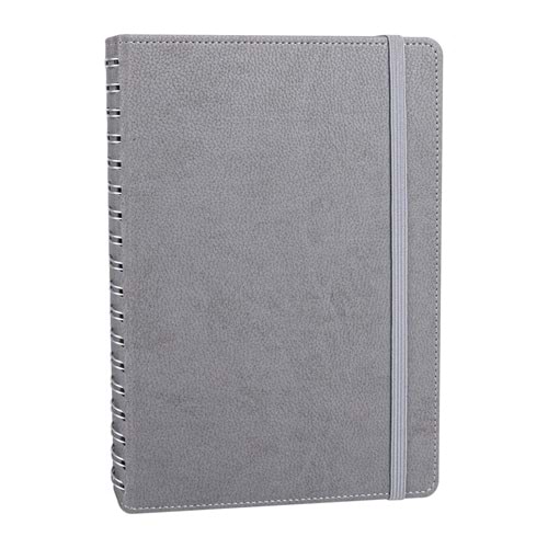 SÖĞÜTÖZÜ GRİ SPİRALLİ TARİHSİZ DEFTER (17X24 CM)