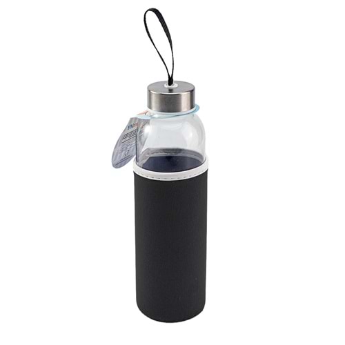 LADOGA SİYAH 550 ML CAM MATARA