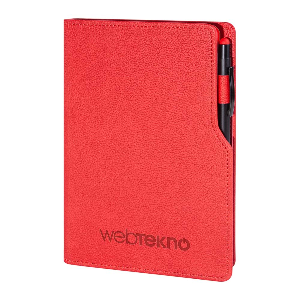BAHÇELİEVLER KIRMIZI TARİHSİZ DEFTER (14,5X21 CM)