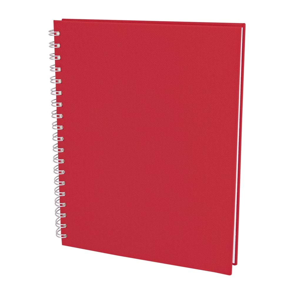 SEĞMENLER KIRMIZI KARELİ SPİRALLİ TARİHSİZ DEFTER (19X25 CM)