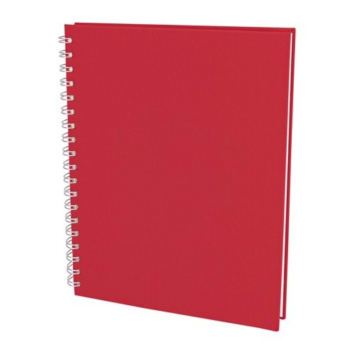 SEĞMENLER KIRMIZI KARELİ SPİRALLİ TARİHSİZ DEFTER (19X25 CM)
