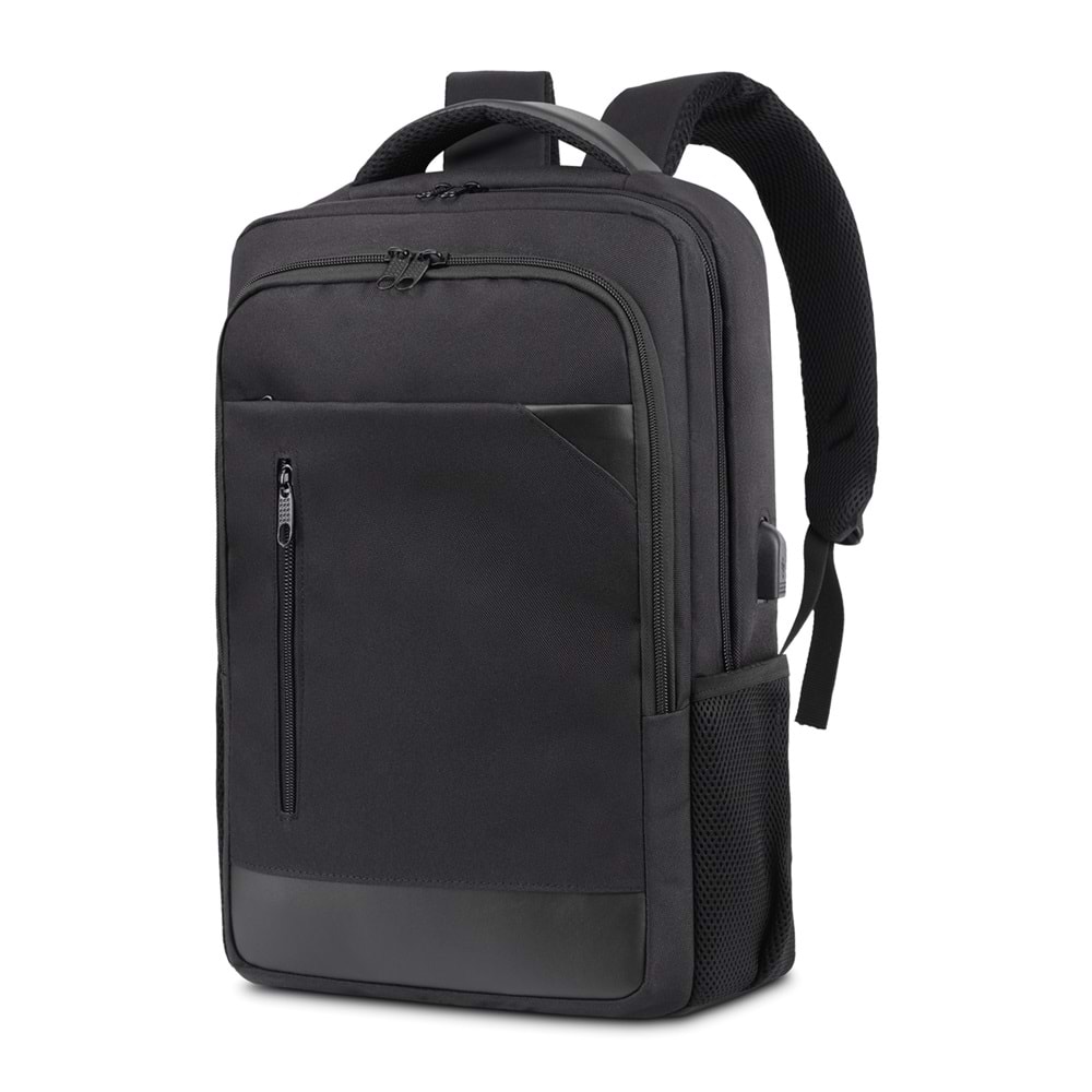 YÖRÜNGE SİYAH LAPTOP BÖLMELİ SIRT ÇANTASI