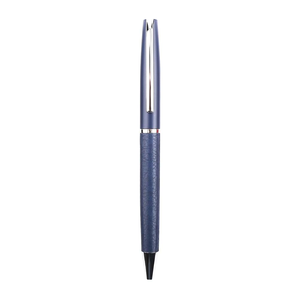 SALİHLİ LACİVERT METAL DERİLİ TÜKENMEZ KALEM