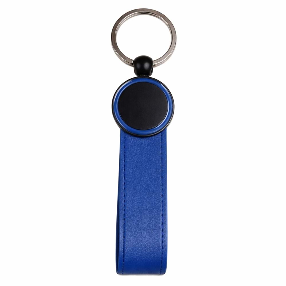 AYDER LACİVERT METAL-DERİ ANAHTARLIK