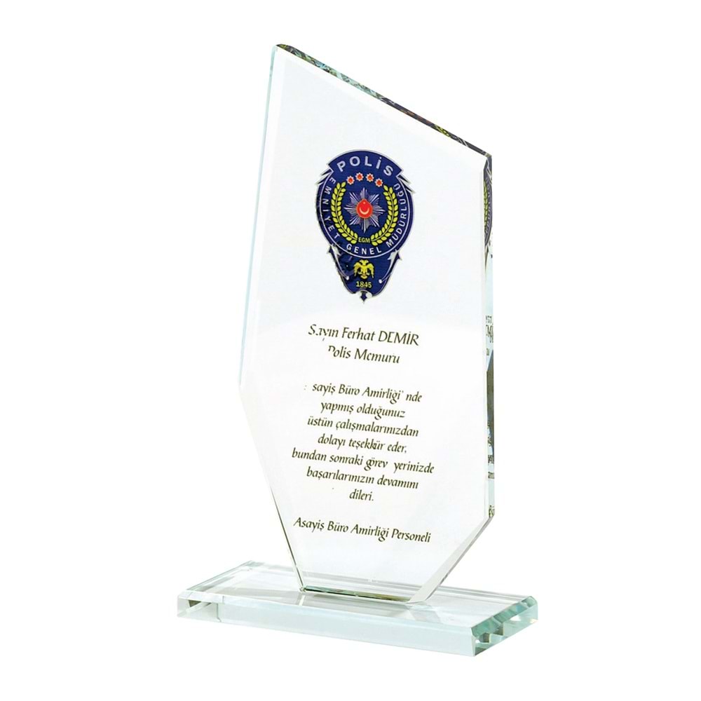 KAŞGAR ŞEFFAF KRİSTAL PLAKET