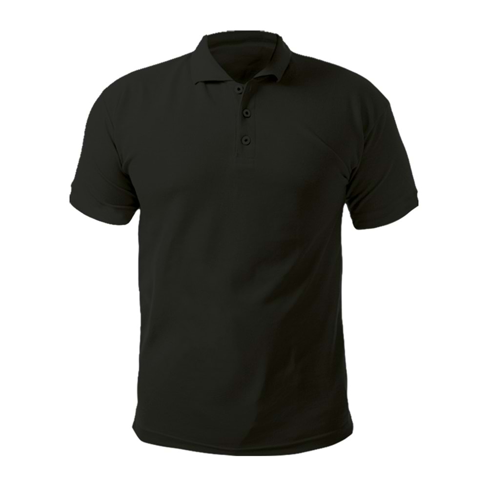 AÇELYA SİYAH XXL POLO YAKA TİŞÖRT