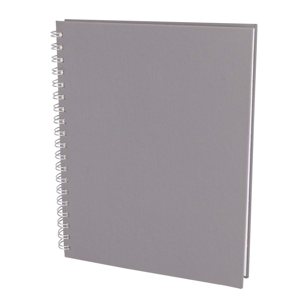 SEĞMENLER GRİ KARELİ SPİRALLİ TARİHSİZ DEFTER (19X25 CM)